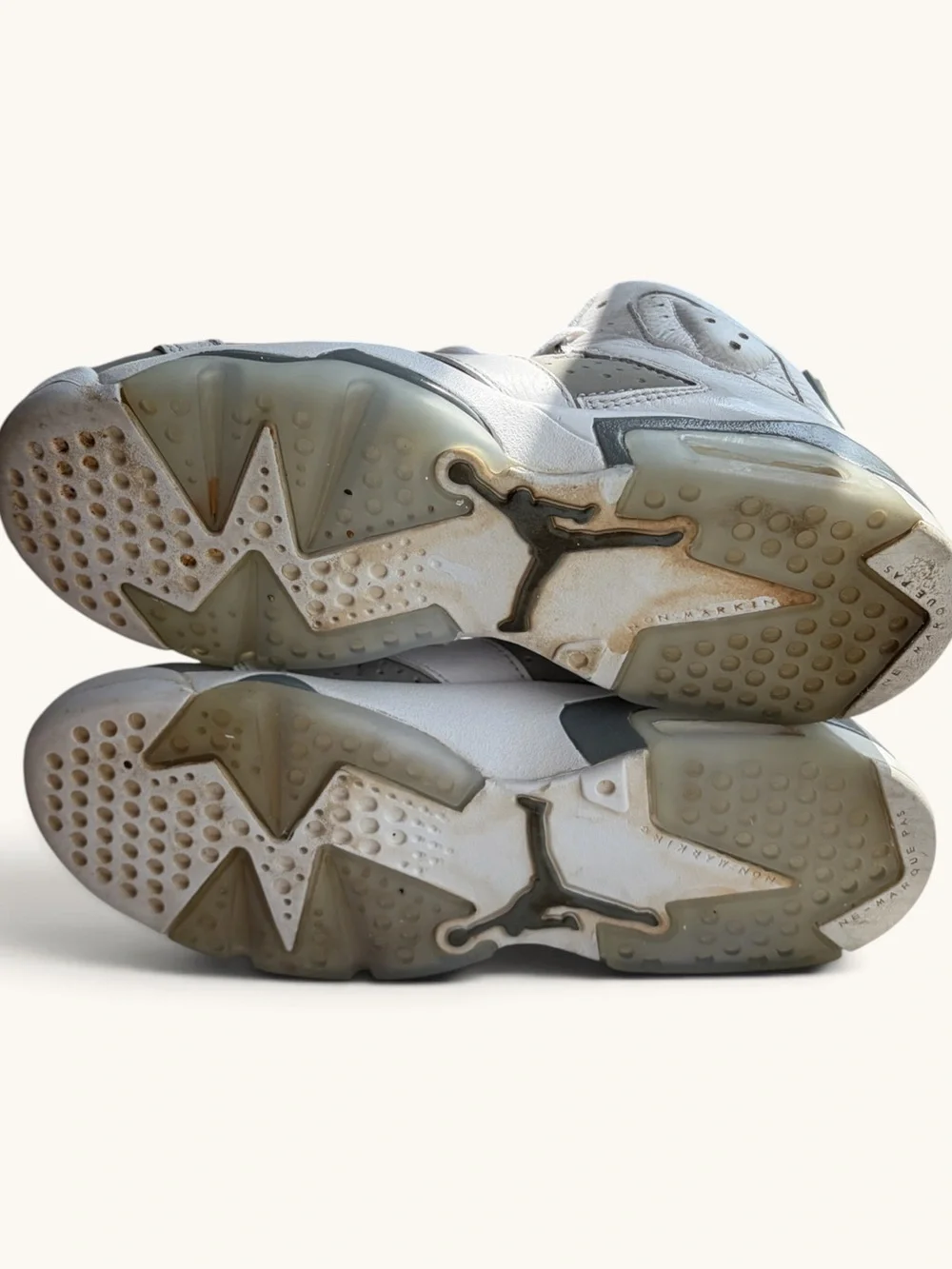 Jordan Kids High-Top Sneakers in White and Gray
